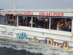 Nuun HTC duck boat dance contest. Duck C vs. Duck D.  I'm not sure who won....